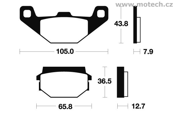 Brzdové destičky přední Bendix - MA 245 - Kliknutím na obrázek zavřete