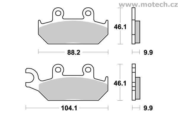 Brzdové destičky přední SBS - 650HS - Kliknutím na obrázek zavřete