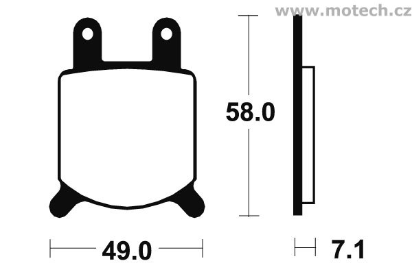 Brzdové destičky přední Bendix - MA 60 - Kliknutím na obrázek zavřete