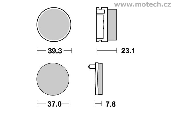 Brzdové destičky zadní SBS - 637SI - Kliknutím na obrázek zavřete