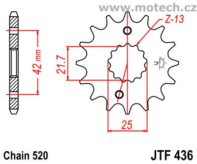 Kolečko JTF436-14 pro: APRILIA RS 250 - Kliknutím na obrázek zavřete