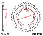 Rozeta JTR1797-41 pro: SUZUKI GSX 1400