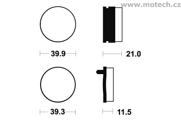 Brzdové destičky přední Bendix - MA 25 - Kliknutím na obrázek zavřete