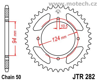 Rozeta JTR282-37 pro: HONDA CB 550 F/K - Kliknutím na obrázek zavřete