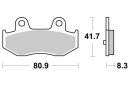 Brzdové destičky zadní SBS - 174MS