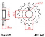 Kolečko JTF740-14 pro: DUCATI 749/S 916SP DID525