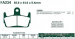 Brzdové destičky EBC - FA234