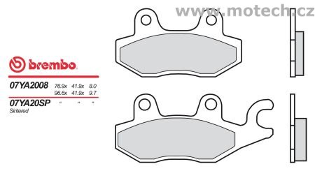 Brzdové destičky Brembo - BRM 07YA2008 - Kliknutím na obrázek zavřete