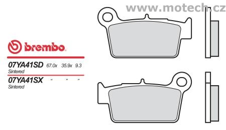 Brzdové destičky Brembo - BRM 07YA41CC - Kliknutím na obrázek zavřete