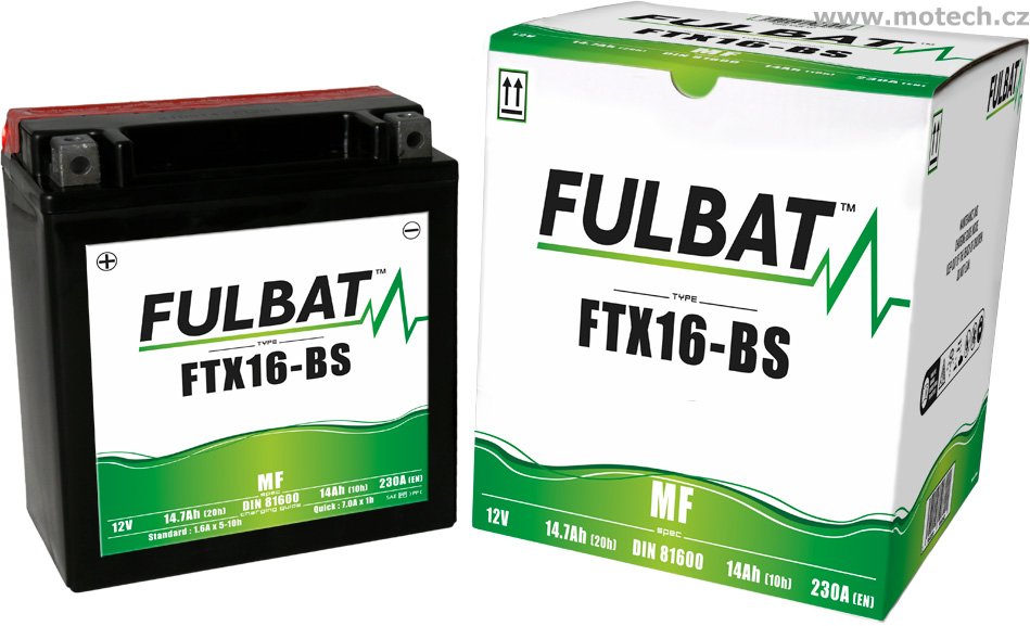 Bezúdržbová baterie FULBAT FTX16-BS (YTX16-BS) - Kliknutím na obrázek zavřete