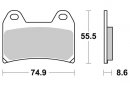 Brzdové destičky přední SBS - 706HS