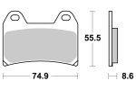 Brzdové destičky přední SBS - 706HF