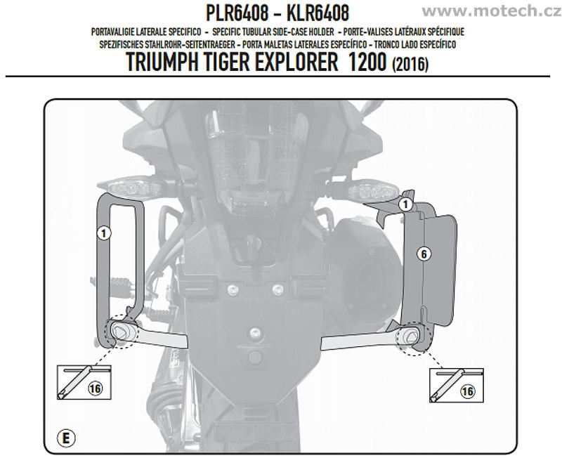 KLR6408 - odnímatelné boční nosiče Kappa - TRIUMPH Tiger Explorer 1200 (16) - Kliknutím na obrázek zavřete