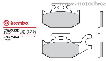 Brzdové destičky Brembo - BRM 07GR73SX - Kliknutím na obrázek zavřete
