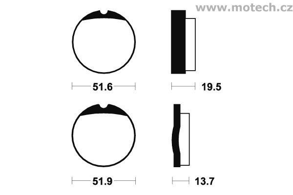 Brzdové destičky přední Bendix - MA 1 - Kliknutím na obrázek zavřete