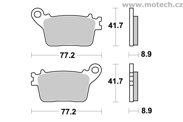 Brzdové destičky zadní SBS - 834LS - Kliknutím na obrázek zavřete
