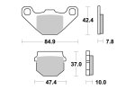 Brzdové destičky přední SBS - 102CT