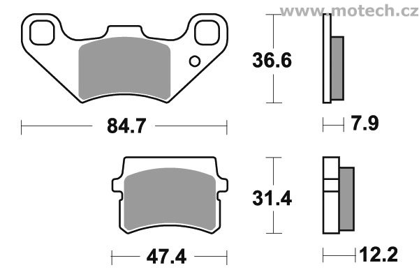 Brzdové destičky přední SBS - 855HF - Kliknutím na obrázek zavřete