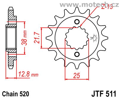 Kolečko JTF511-15 pro: KAWASAKI KLX 650 - Kliknutím na obrázek zavřete