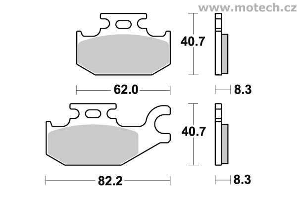 Brzdové destičky přední SBS - 835SI - Kliknutím na obrázek zavřete
