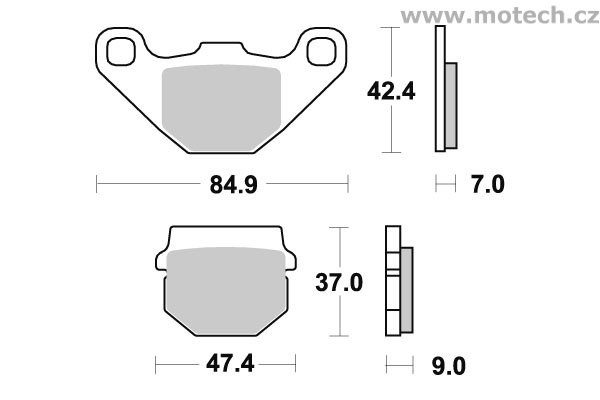 Brzdové destičky zadní SBS - 544SI - Kliknutím na obrázek zavřete