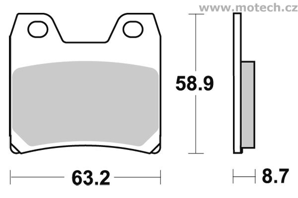 Brzdové destičky zadní SBS - 770LS - Kliknutím na obrázek zavřete