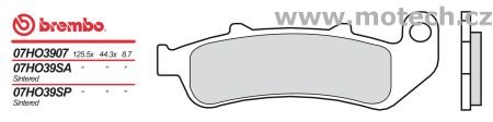 Brzdové destičky Brembo - BRM 07HO3907 - Kliknutím na obrázek zavřete