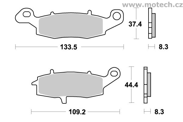 Brzdové destičky přední SBS - 704HS - Kliknutím na obrázek zavřete