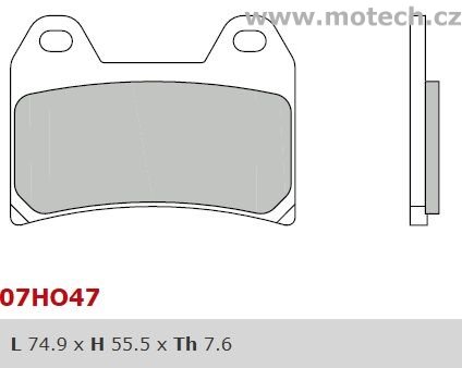 Brzdové destičky Brembo - BRM 07HO47CC - Kliknutím na obrázek zavřete