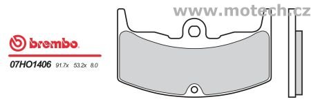 Brzdové destičky Brembo - BRM 07HO1406 - Kliknutím na obrázek zavřete