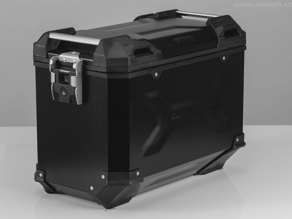hliníkový kufr TRAX Adventure 45 l černý, levý - Kliknutím na obrázek zavřete