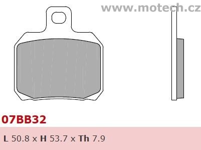 Brzdové destičky Brembo - BRM 07BB3235 - Kliknutím na obrázek zavřete