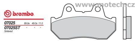 Brzdové desky Brembo - BRM 07025 - Kliknutím na obrázek zavřete