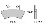 Brzdové destičky přední SBS - 717ATS