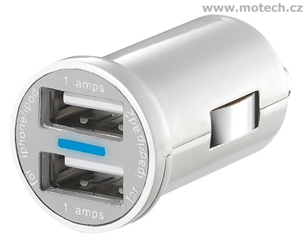 Adaptér USB 12V/5V 2x1A micro - Kliknutím na obrázek zavřete