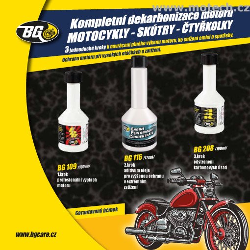 Sada na dekarbonizaci 4T motorů motocyklů, čtyřkolek a skútrů - Kliknutím na obrázek zavřete