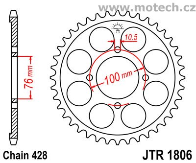 Rozeta JTR1806-56 pro: SUZUKI VL 125LC Intruder - Kliknutím na obrázek zavřete
