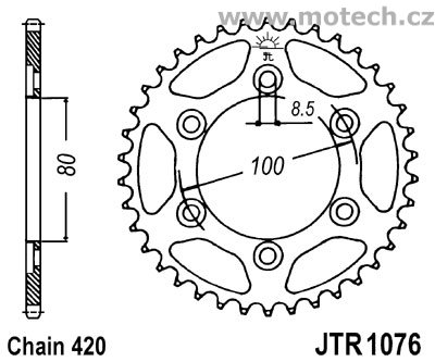 Rozeta JTR1076-48 pro: RIEJU 50 RR 99- - Kliknutím na obrázek zavřete
