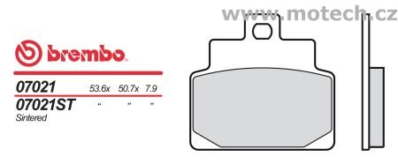 Brzdové desky Brembo - BRM 07021 - Kliknutím na obrázek zavřete