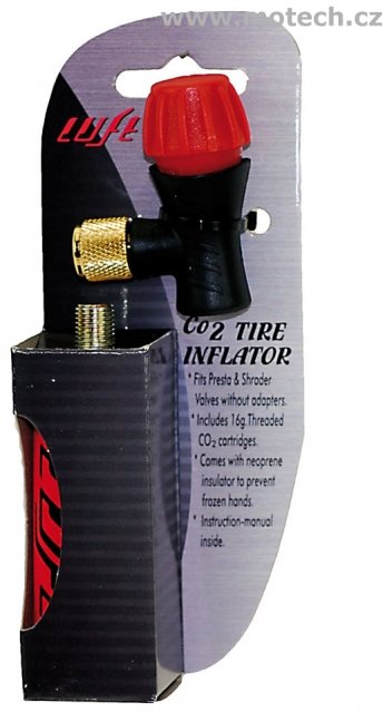 Ventil k huštění pneu s bombičkou CO2 - Kliknutím na obrázek zavřete