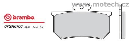 Brzdové destičky Brembo - BRM 07GR6706 - Kliknutím na obrázek zavřete