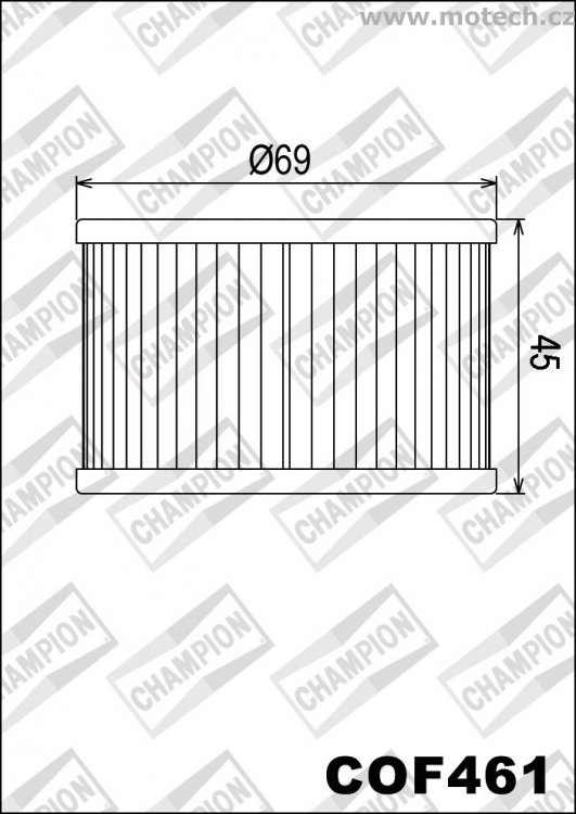 Olejový filtr CHAMPION COF461 - Kliknutím na obrázek zavřete