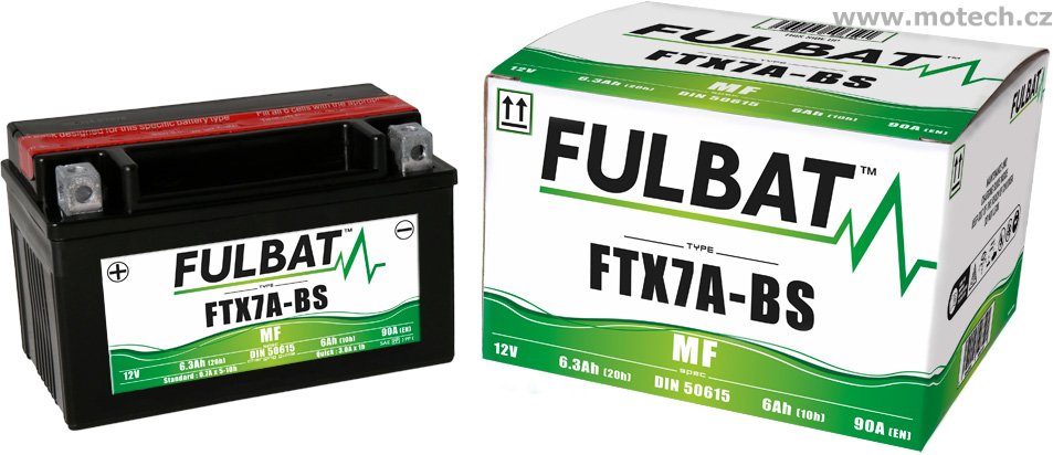 Bezúdržbová baterie FULBAT FTX7A-BS (YTX7A-BS) - Kliknutím na obrázek zavřete