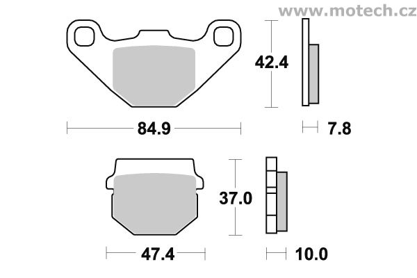 Brzdové destičky zadní SBS - 548HF - Kliknutím na obrázek zavřete