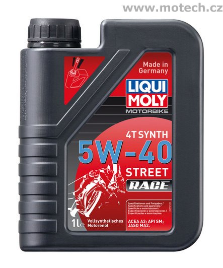 LIQUI MOLY Motorbike 4T Synth 5 W-40 Race - plně syntetický motorový olej 1l - Kliknutím na obrázek zavřete