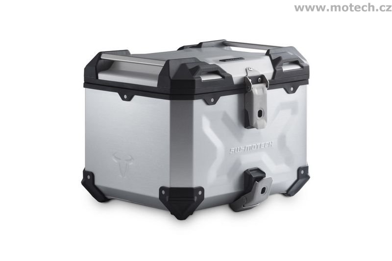 stříbrný horní kufr TRAX ADV s nosičem Yamaha Tenere 700 (19-) - Kliknutím na obrázek zavřete