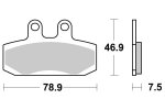 Brzdové destičky přední SBS - 124HF