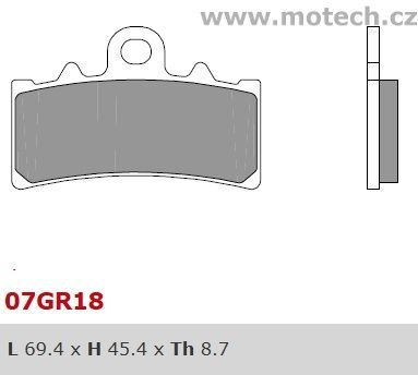 Brzdové destičky Brembo - BRM 07GR18SA - Kliknutím na obrázek zavřete