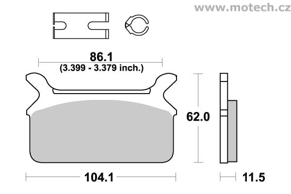 Brzdové destičky zadní SBS - 668LS - Kliknutím na obrázek zavřete