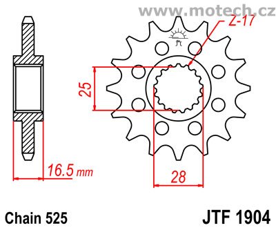 Kolečko JTF1904-16 pro: KTM KTM Advent.950 LC8/990 - Kliknutím na obrázek zavřete